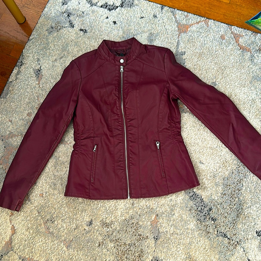 Nwot Baccini Small vegan leather jacket